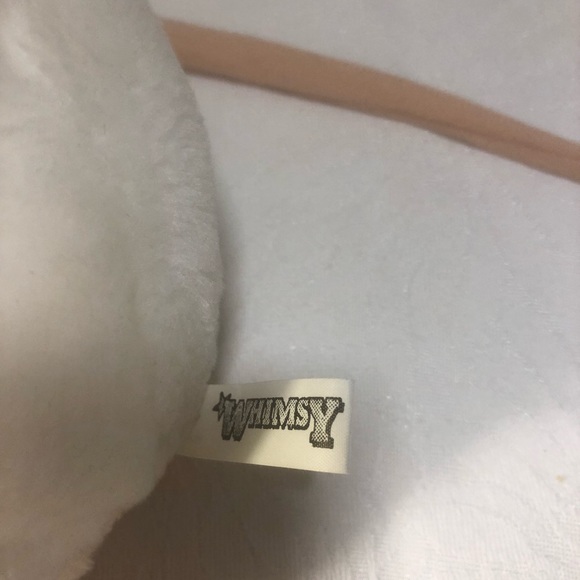 Cute White And Peach Plush Mouse With Scarf 12” Whimsy - Picture 7 of 10